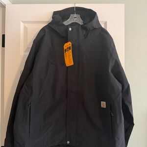 Carhartt Men's Black Storm Defender Leightweight Hooded Jacket